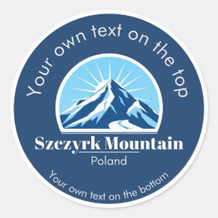 Szczyrk Mountain Poland ski vacation  Classic Round Sticker