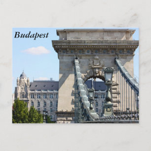 Szechenyi Chain Bridge, Budapest, Hungary, Buda... Postcard
