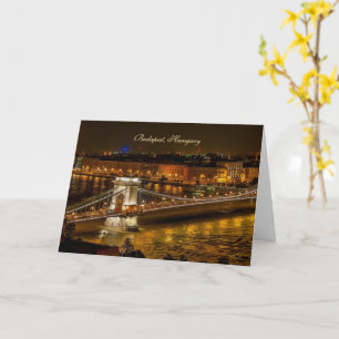 Szechenyi Chain Bridge, Budapest, Hungary Card