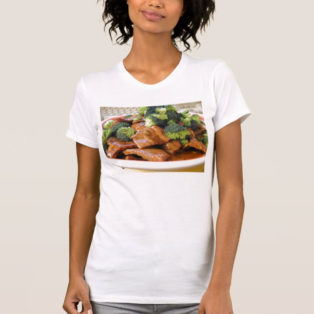 Szechwan Beef Broccoli Food Dinner T-Shirt (Front)