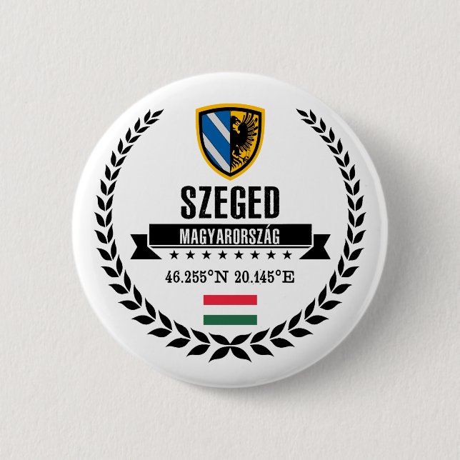 Szeged 6 Cm Round Badge (Front)