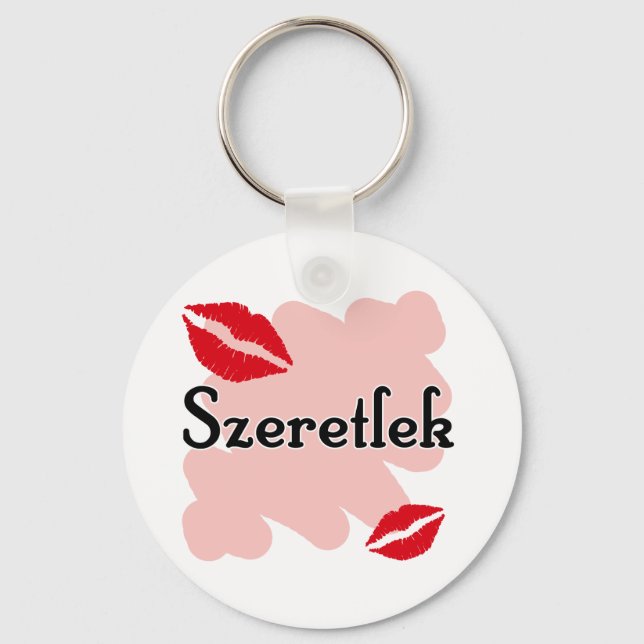 Szeretlek - Hungarian I love you Key Ring (Front)