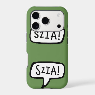 SZIA! Hungarian Language Greeting Speech Bubble