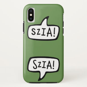 SZIA! Hungarian Language Greeting Speech Bubble Case-Mate iPhone Case