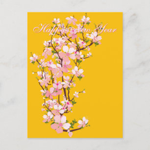 Tết - Chúc Mừng Năm Mới Happy New Year Xuân 2025 Postcard