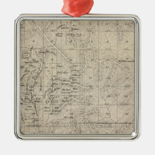 T1415S R2829E Tulare County Section Map Metal Tree Decoration