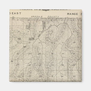 T1415S R3031E Tulare County Section Map Magnet