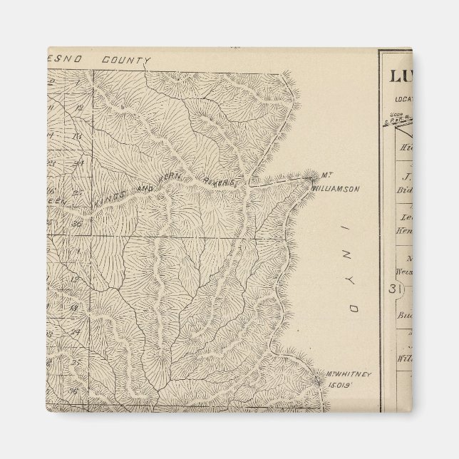 T1417S R3235E Tulare County Section Map Magnet (Front)