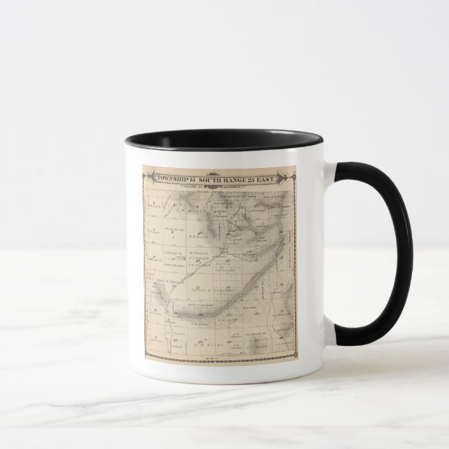 T15S R25E Tulare County Section Map Mug (Right)