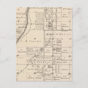 T16S R23E Tulare County Section Map Postcard