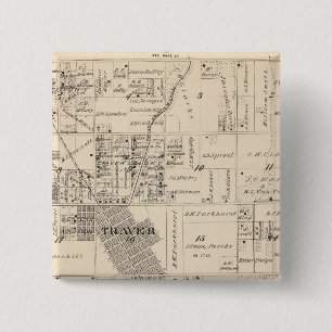 T17S R23E Tulare County Section Map 15 Cm Square Badge