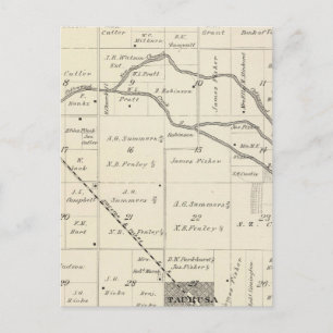 T17S R25E Tulare County Section Map Postcard