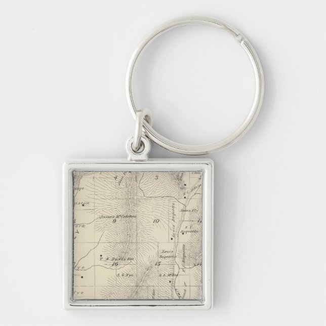 T17S R27E Tulare County Section Map Key Ring (Front)