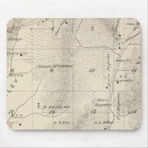 T17S R27E Tulare County Section Map Mouse Pad
