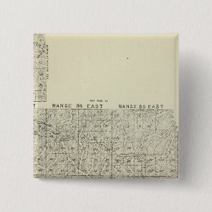 T1820S R3236E Tulare County Section Map 15 Cm Square Badge