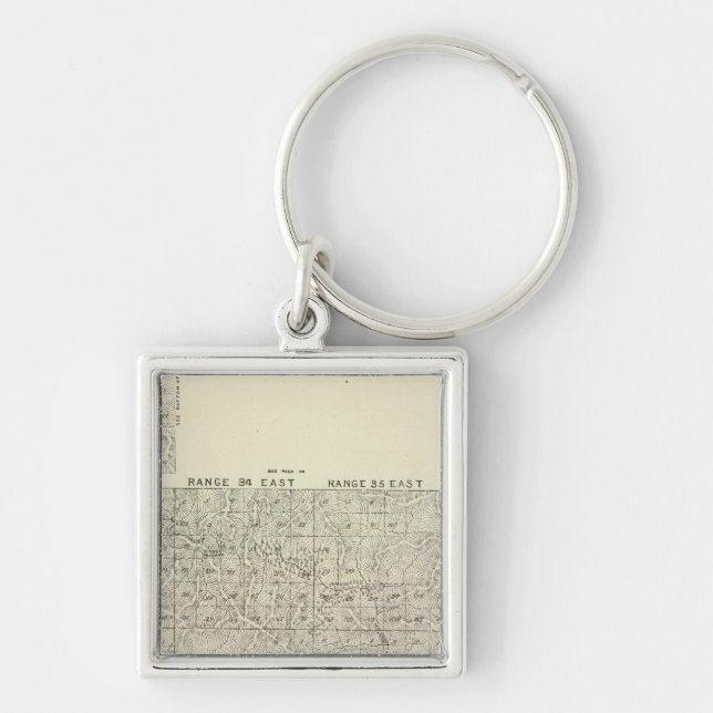 T1820S R3236E Tulare County Section Map Key Ring (Front)