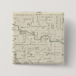 T18S R25E Tulare County Section Map 15 Cm Square Badge