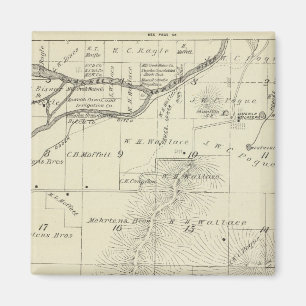 T18S R27E Tulare County Section Map Magnet