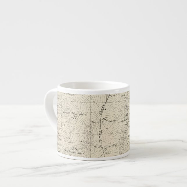 T18S R28E Tulare County Section Map Espresso Cup (Front Left)