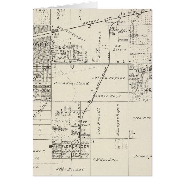 T19S R20E NE 1/4 Tulare County Section Map (Front)
