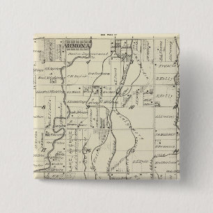 T19S R21E Tulare County Section Map 15 Cm Square Badge