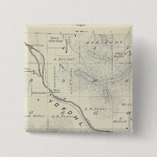 T19S R27E Tulare County Section Map 15 Cm Square Badge