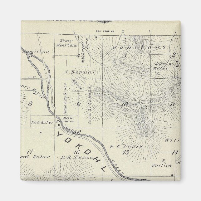 T19S R27E Tulare County Section Map Magnet (Front)