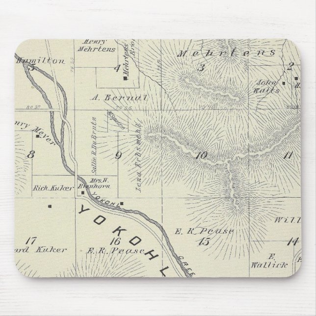 T19S R27E Tulare County Section Map Mouse Pad (Front)