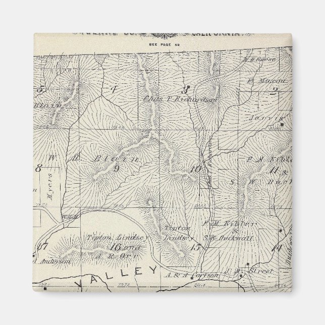 T19S R28E Tulare County Section Map Magnet (Front)