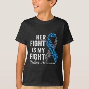 T1d Apparel Her Fight Is My Fight Type 1 Diabetes  T-Shirt