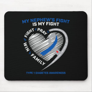T1d Aunt Juvenile Diabetic Awareness Nephew Type 1 Mouse Pad