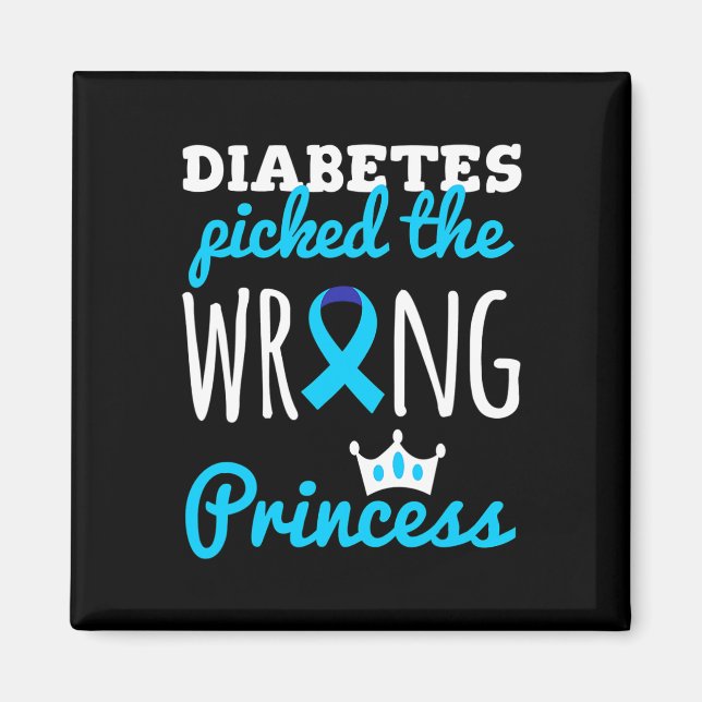 T1d Awareness Princess Girls Diabetic Diabetes Awa Magnet (Front)
