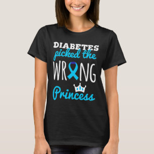 T1D Awareness Princess Girls Diabetic Diabetes Awa T-Shirt