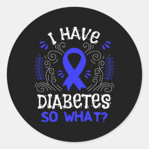 T1d Awareness Ribbon Gift For Juvenile Diabetes Pa Classic Round Sticker