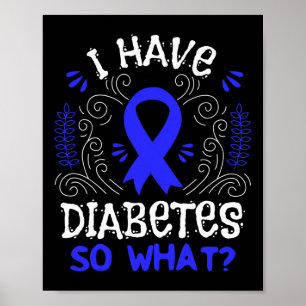 T1d Awareness Ribbon Gift For Juvenile Diabetes Pa Poster