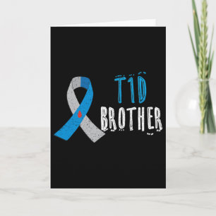 T1d Brother Blue Ribbon Type 1 Diabetes Awareness Card