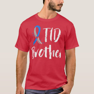 T1D Brother Shirt Type 1 Diabetes Awareness Blue G