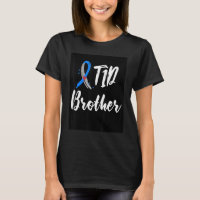 T1d Brother Type 1 Diabetes Awareness Blue Gray Ri