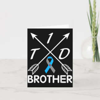 T1d brother type 1 diabetes awareness blue grey card