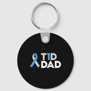 T1d Dad Diabetes Awareness Type 1 Father Insulin Key Ring