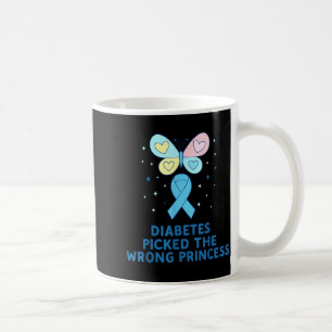 T1d Diabetes Warrior Butterfly Princess Diabetes A Coffee Mug