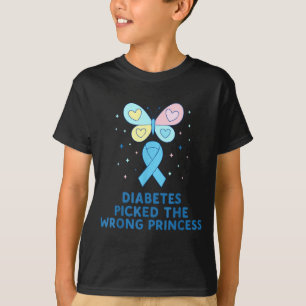 T1d Diabetes Warrior Butterfly Princess Diabetes A T-Shirt