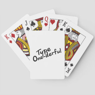 T1D Diabetic Diabetes Gifts Playing Cards