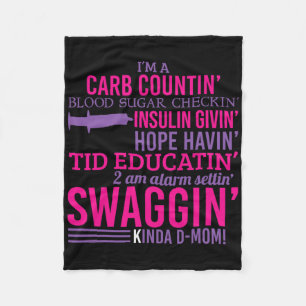 T1d Diabetic Fun Type 1 Diabetes Awareness Men Wom Fleece Blanket
