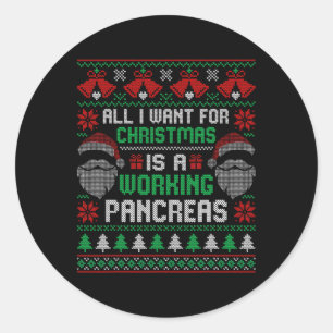 T1d Diabetic Type 1 Diabetes Awareness Men Women K Classic Round Sticker