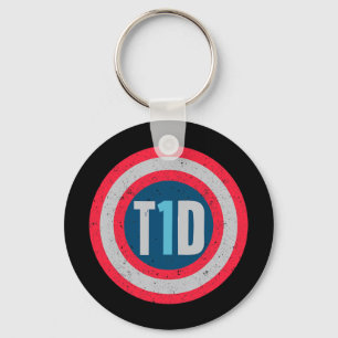 T1d Diabetic Type 1 Diabetes Awareness Men Women K Key Ring