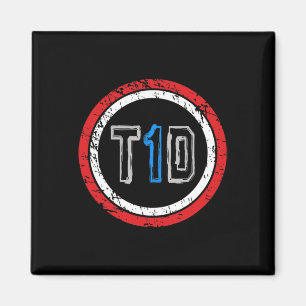 T1d Emblem Type 1 Diabetes Awareness  Magnet
