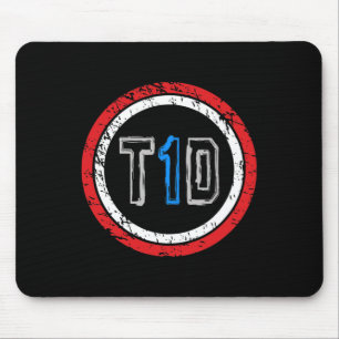 T1d Emblem Type 1 Diabetes Awareness Mouse Pad