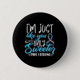 T1D Kids Diabetes Awareness 6 Cm Round Badge
