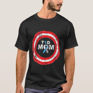 T1d Mum Diabetes Awareness Ribbon Ring  T-Shirt